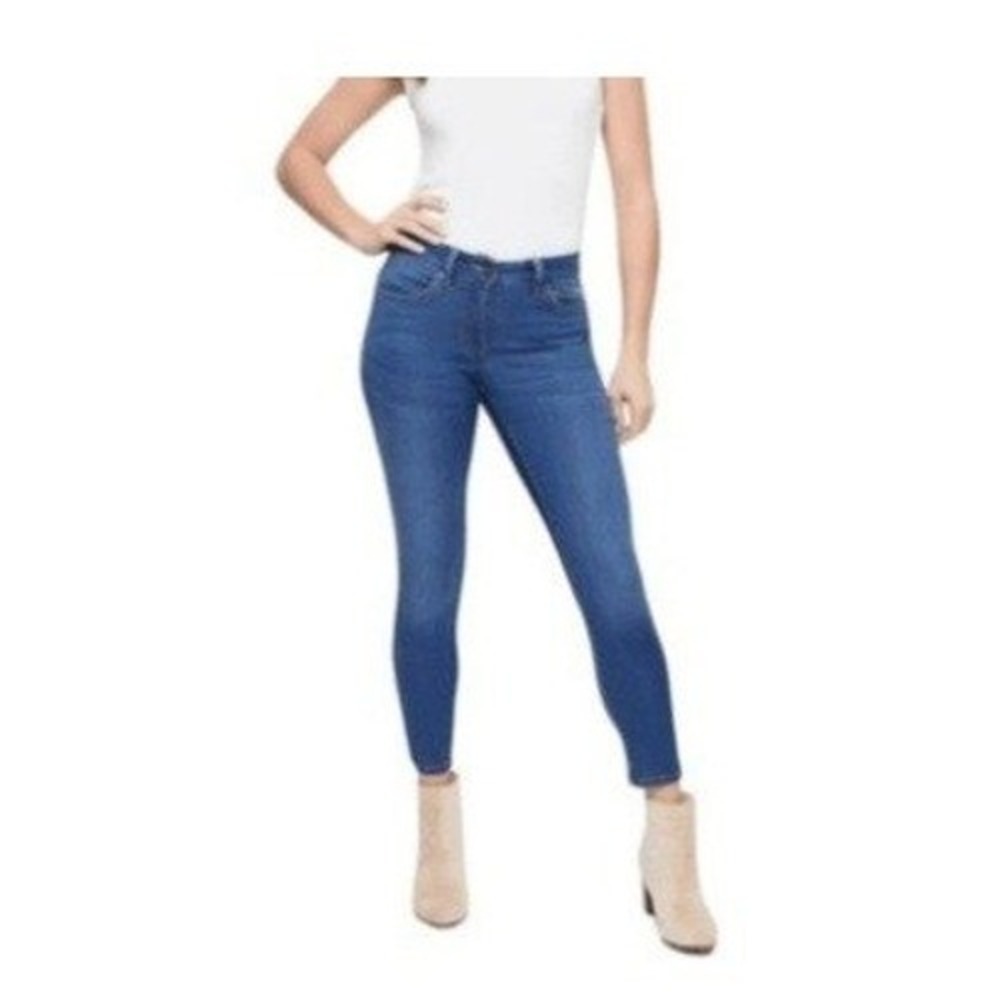 Royalty For Me Hyperdenim Essential Mid-Rise Skinny Jeans Blue Dark Wash Super S